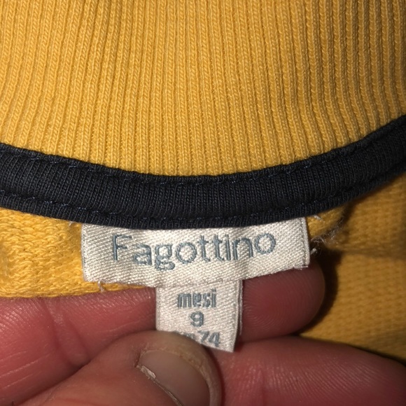 ☠️5/$20 ☠️FAGOTTINO | BOYS ZIP UP GRAPHIC HOODED POCKETED SWEATSHIRT 9M - Picture 5 of 8